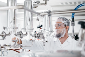 Ceva scientist in a lab