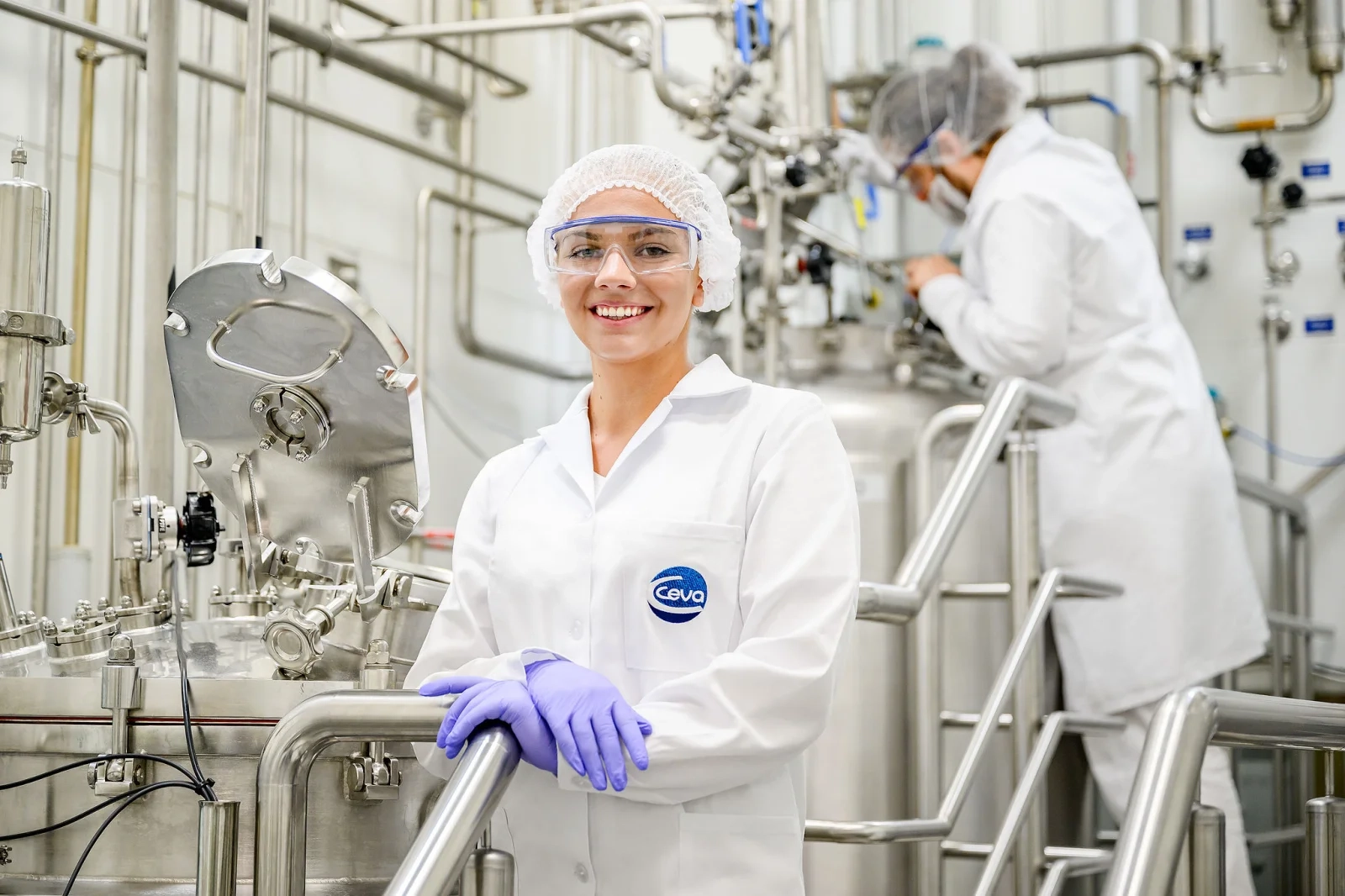 Ceva employees working in a manufacturing laboratory